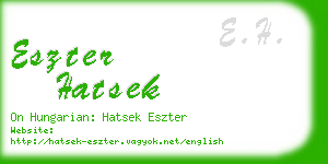 eszter hatsek business card